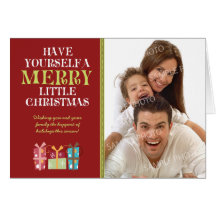 ...Merry Little Christmas Holiday Card (red)