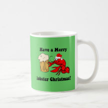 Merry lobster Christmas Mugs