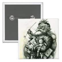 Merry Old Santa Claus Buttons