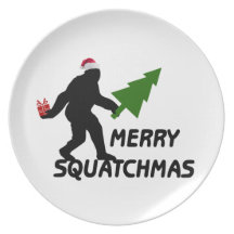 Merry Squatchmas Dinner Plate