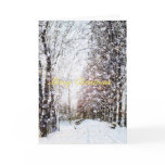 Merry White Christmas Greetings Card Snow World