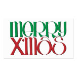 Merry X'mas 3D Gift Tag business cards
