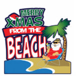 MERRY XMAS FROM THE BEACH 2x3 photo sculpture photo sculptures