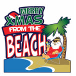 MERRY XMAS FROM THE BEACH 5x7 3D Art Sculpture photo sculptures