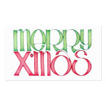 Merry X'mas Gift Tag business cards