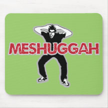 Meshugga - Crazy man cool design (Hebrew humour) Mouse Pads