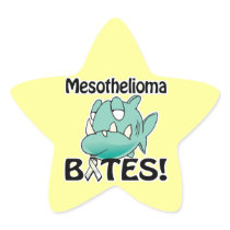 Mesothelioma BITES Star Stickers