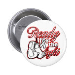Mesothelioma Cancer Gloves Ready For The Fight Pinback Button