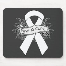 Mesothelioma Find A Cure Ribbon Mousepads