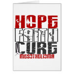 Mesothelioma HOPE FAITH CURE 1 Greeting Cards