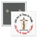 Mesothelioma With God Cross 1 Pinback Button