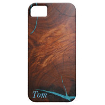 MESQUITE WOOD TURQUOISE INLAY iPHONE 5 CASE MATE