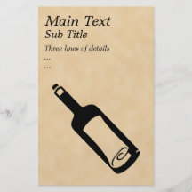 Message in a bottle. full colour flyer