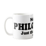 Message Tee- "Major in Philosophy" mugs