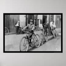 Messenger Boy and Bicycle 1911 Poster