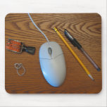 Messy Desk Mouse Pad (Wood) mousepads