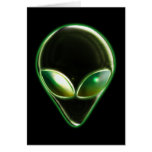 Metal Alien Head 04 Card