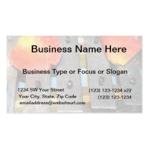 metal bells rose petals grunge music design business card