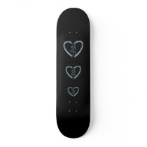 Metal Broken Hearts Custom Skate Board