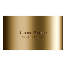 Metal Bronze Athletic Trainer Business Card