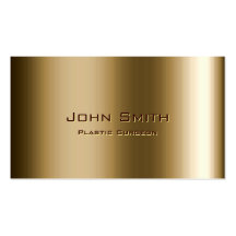 Metal Bronze Plastic Surgeon Business Card