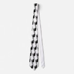 Metal Curls Black and White Power Tie