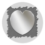 Metal Cut Out With Silver Heart Stickers