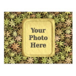 Metal Flower Power Postcard