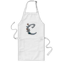 Metal Flowers Monogram C Aprons