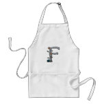 Metal Flowers Monogram F aprons