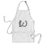 Metal Flowers Monogram W aprons