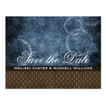 Metal Gear Save the Date Postcard, Blue