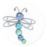 Metal & Glass Dragonfly Stickers