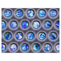 metal grate over a glowing blue plasma texture