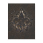 Metal Grunge Fleur-de-lis Postcard