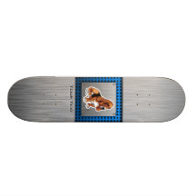 Metal look; Basset Hound Skate Board