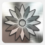 Metal Look Daisy Flower Stickers