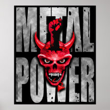 Metal Music Power Print