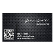 Metal QR Code Neuroscience Business Card