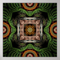 Metal Sculpture Mandala Poster