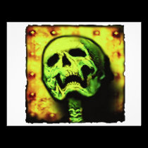 metal skull plate invitations
