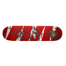 Metalfish Liquid Mercury Red Skate Board Deck