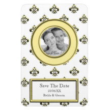 Metalic Fleur de lis (Gold) (Save The Date) Magnet