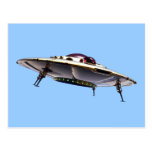 Metalic UFO Postcard