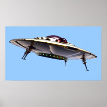 Metalic UFO Poster