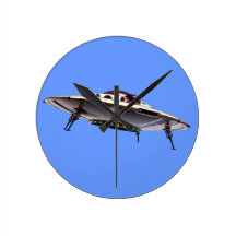 Metalic UFO Wall Clock