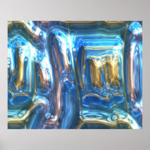Metallic Art Crushed Multicolor Metal Foil Light B Poster