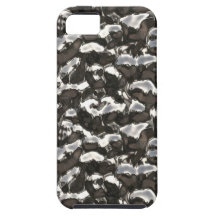 Metallic Art Molten Bubbling Metal Black Seamless