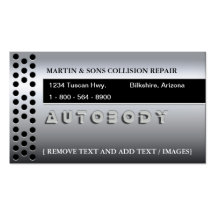 METALLIC AUTO BUSINESS CARD TEMPLATE