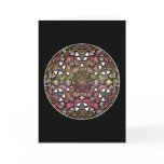 Metallic Crystal Mandala Greeting Cards